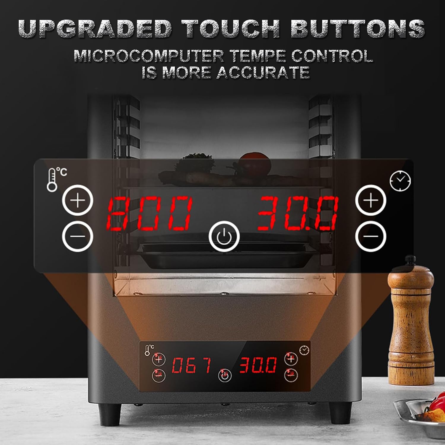 1700W 800℃ Gourmet Steak Grill - Steakhouse Quality, Controllable Time & Temp, Indoor Electric Steak Broiler,A