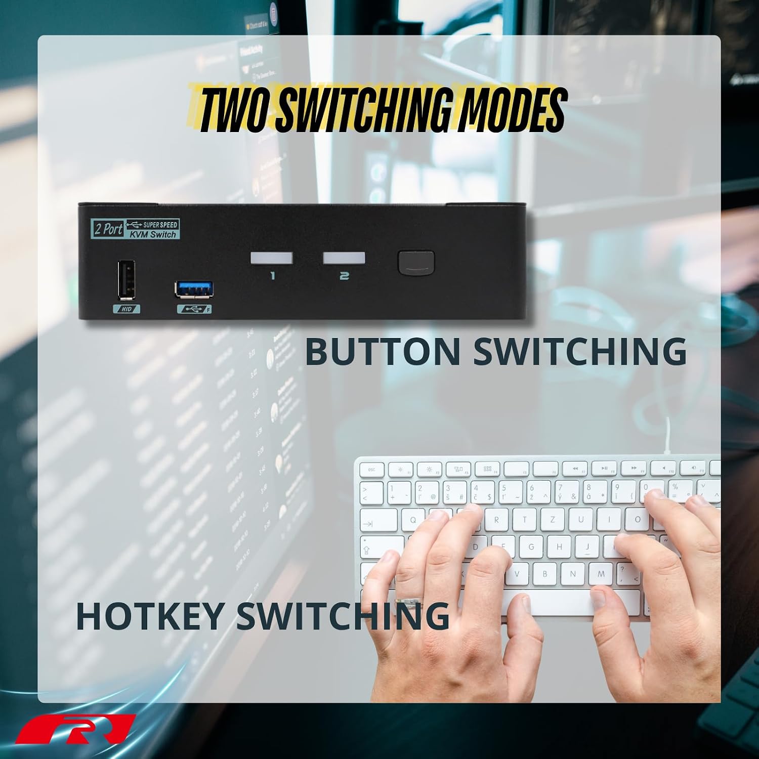 8K DisplayPort 1.4 KVM Switch for 2 Computers 1 Monitor, USB 3.2 Gen 2 (10 Gbps), HDCP 2.2 Compliant, EDID Emulator, HDR, Deep Color, Plug & Play, Ideal for Office and Gaming, PAAG-ET3112B