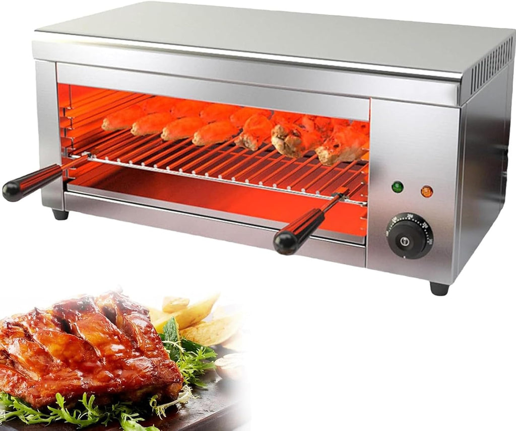 Adjustable 4-Layer Indoor Electric Grill, 2000W Fast Heat & 30L Capacity - 50-300°C Temperature Control, No Oil Smoke Design, Wall Mountable For Compact Kitchens