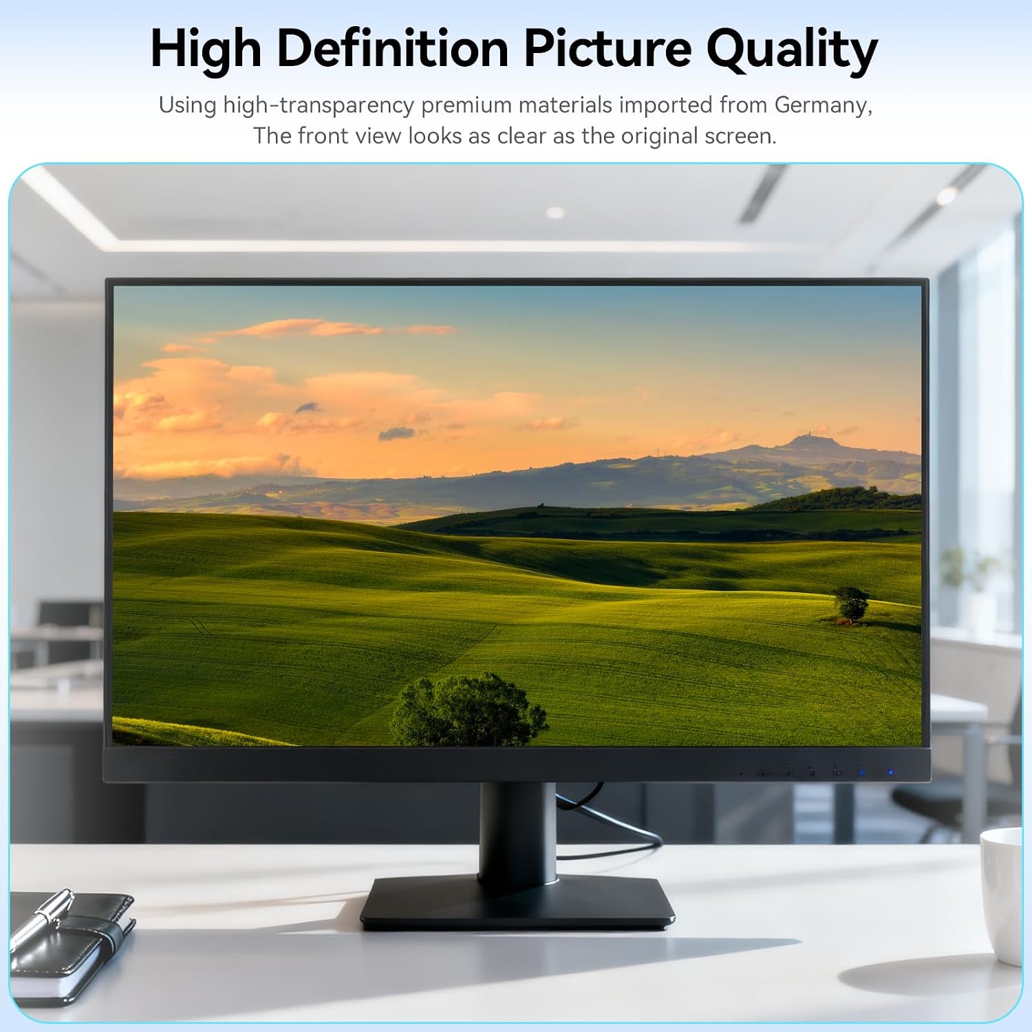 [2-Pack] 32 Inch Anti Blue Light Screen Protector Compatible with Lenovo Hp Dell Acer Asus Samsung etc Monitor 16:9 Aspect, Removable Anti Glare Filter Uv Blocker Shield Eye Protection Film Laptop