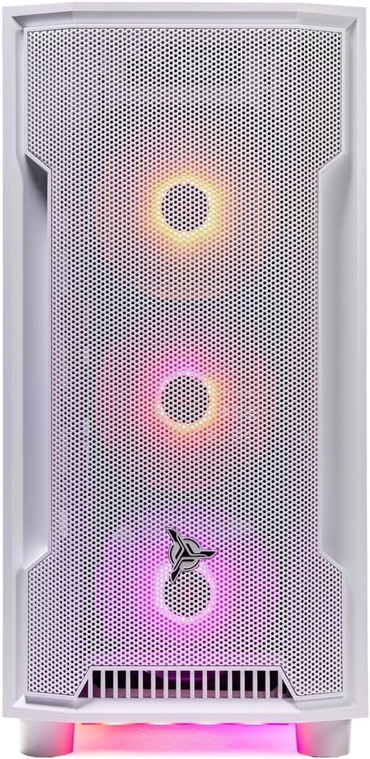 Skytech Gaming Archangel Desktop PC, Intel i5 14400F 2.5 GHz (4.7GHz Turbo), NVIDIA RTX 5060, 1TB Gen4 NVMe SSD, 16GB DDR5 RAM 5200, 650W Gold PSU, Wi-Fi, Win 11