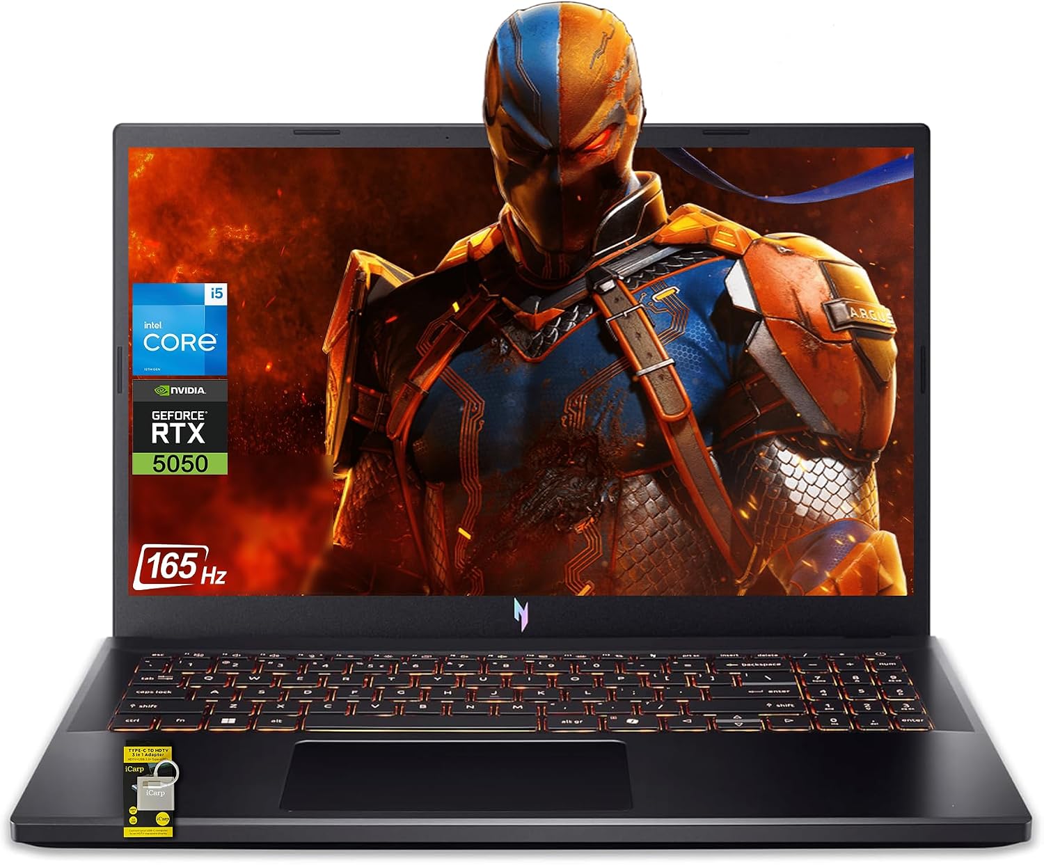 Acer Nitro V 15 Gaming Laptop 15.6' FHD IPS 165Hz Intel 8-core i5-13420H 16GB RAM 1TB SSD GeForce RTX 5050 DLSS4 (Up to 440 AI Tops) Backlit Thunderbolt Wi-Fi6 Win11 ICP Hub