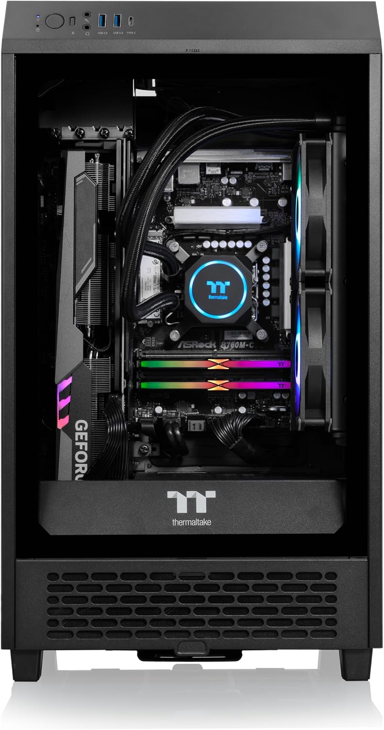 Thermaltake Reactor i470T Gaming Desktop (Intel Core i9-13900K, 32GB 5600MT/s DDR5 RGB Memory, NVIDIA GeForce RTX 4070 Ti, 2TB NVMe M.2, WiFi, Windows 11 Home) TW2B-B760-47T-LCS