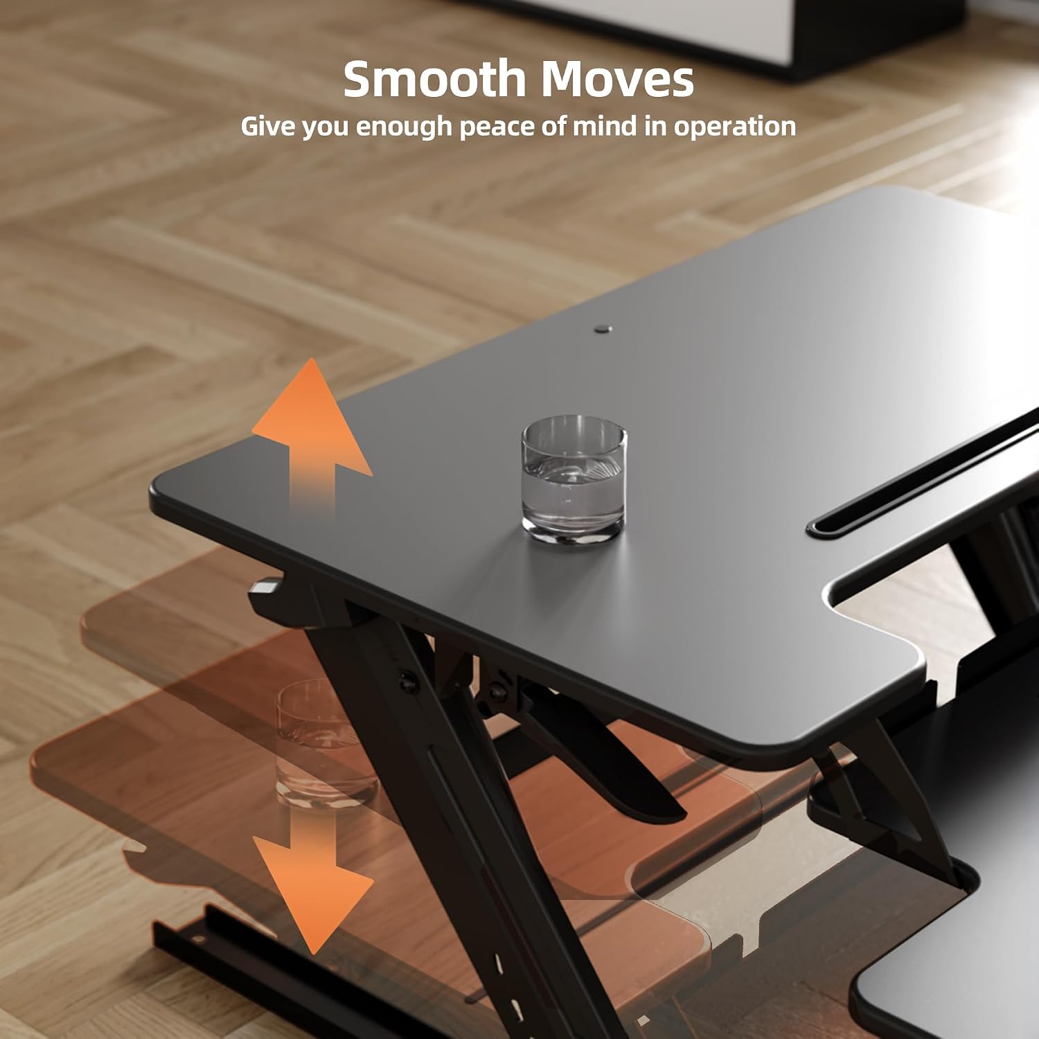 Claiks Standing Desk Converter 32 inch, Height Adjustable Sit Stand Up Desk Riser, Quick Sit to Stand Tabletop Dual Monitor Riser Workstation for Home Office with Keyboard Tray, Black