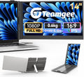 Teamgee 14' Laptop Screen Extender, FHD 1080P Portable Monitor, Ultra-Thin & Lightweight Second Display for Travel, Work, and Gaming, Plug & Play for Mac/Windows/Android/Dex
