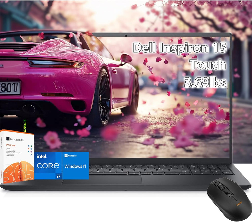 Dell inspiron 15 Laptop Touchscreen - i7-1355U -15.6' FHD Touch - 64GB RAM -2TB SSD -College Student Business Laptop Windows 11 - Office 365 -Computadora Photo Editing - 3.6lbs Light