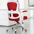 Office Chair Ergonomic Desk Chair Comfy: 400LBS Mesh Computer Chair Ergonomic Gaming Chairs with Wheels Adjustable Lumbar Support and Flip up Armrest-Swivel Executive Chairs Long Hours(Red)