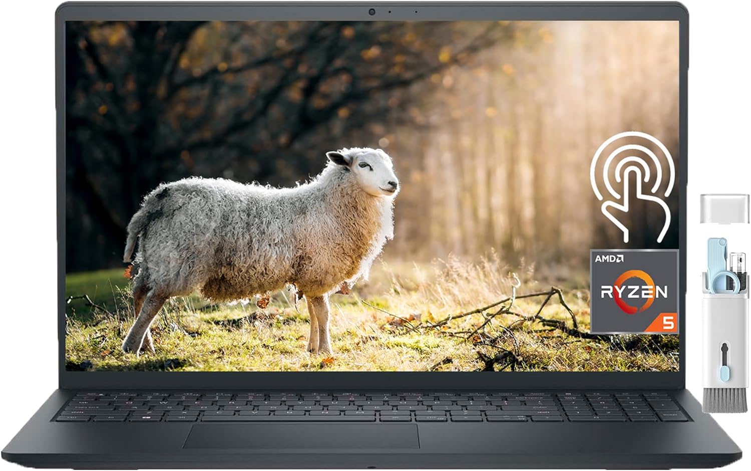 Dell 2023 Newest Inspiron 15 Business Laptop, 15.6' FHD Touchscreen, AMD Ryzen 5-7530U (6-core) Processor, 8GB RAM, 512GB SSD, AMD Radeon Graphics, Wi-Fi, Webcam, USB-A&C, Windows 11 Home