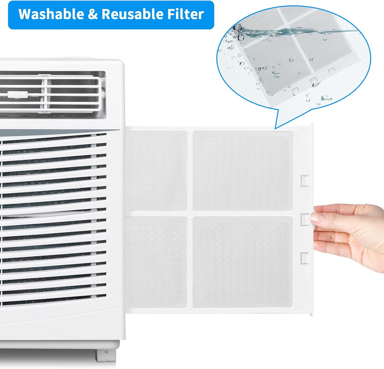 ROVSUN 6000 BTU Window Air Conditioner, 3-in-1 AC Unit for Window, Works As Cooler, Dehumidifier & Fan with Timer, Sleep/ECO Mode & Installation Kit, Cooling Rooms up to 250 Sq. Ft, 115V/60Hz