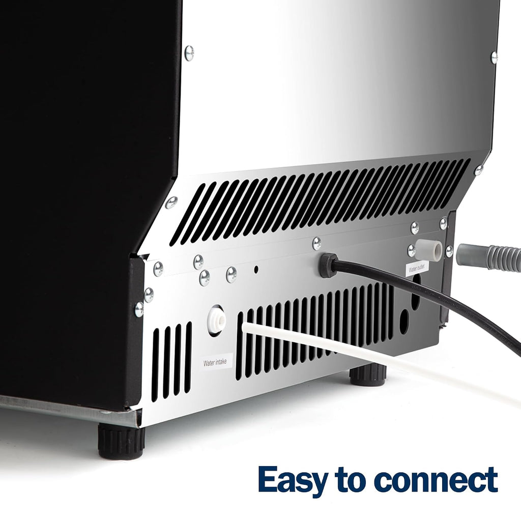 EUHOMY Commercial Ice Maker Machine, 150lbs/24H Stainless Steel Under Counter ice Machine with 33lbs Ice Storage Capacity, Freestanding Ice Maker.