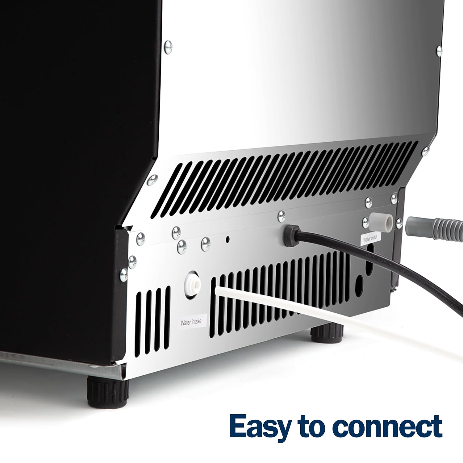 EUHOMY Commercial Ice Maker Machine, 150lbs/24H Stainless Steel Under Counter ice Machine with 33lbs Ice Storage Capacity, Freestanding Ice Maker.