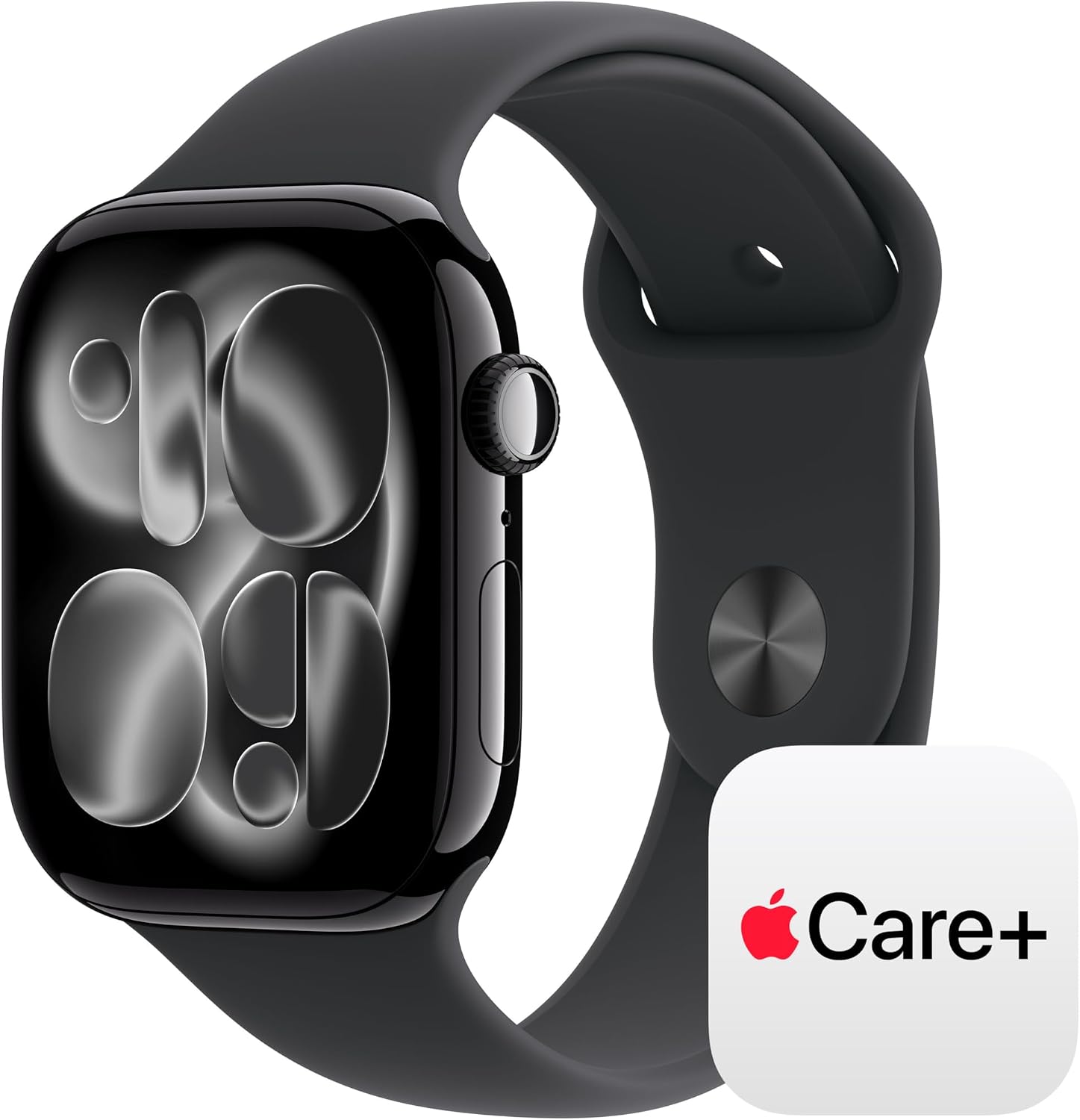 Apple Watch Series 11 [GPS 46mm] Smartwatch with Jet Black Aluminium Case with Black Sport Band - M/L. Sleep Score, Fitness Tracker, Health Monitoring with AppleCare+ (2 Years)
