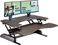 Vari Varidesk Pro Plus 36 Standing Desk Converter for Home Office – 11 Height Settings + Spring-Loader Lift, 2 Tier Design with Keyboard Tray, Fits Tables 26.5' Deep – Fully Assembled (Espresso)