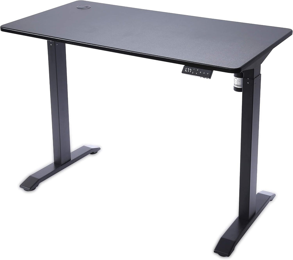 UNICOO Electric Height Adjustable Standing Desk, Electric Standing Workstation, Sit Stand Home Office Desk, Gaming Table, Whole-Piece Desktop Board 48 * 24 in (KT1001-BB)