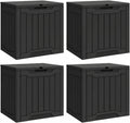 YITAHOME 31 Gallon Deck Boxes Set of 4, Lockable Outdoor Storage Bins for Patio Cushions, Garden Tools, Weather-Resistant Resin Storage Solution, Black