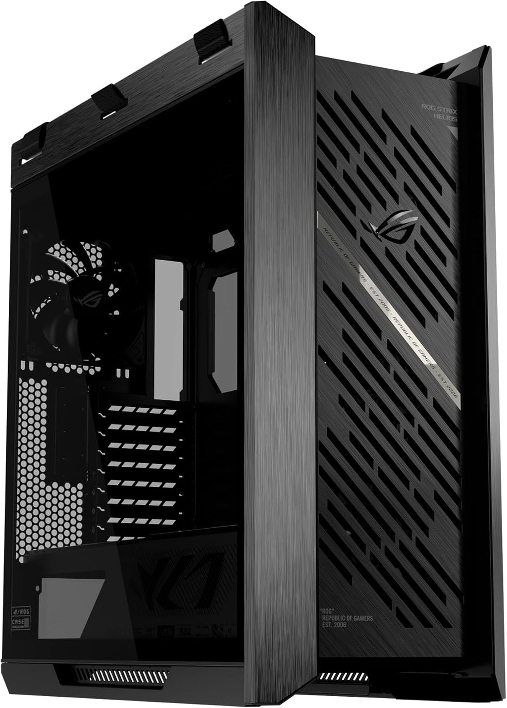 ASUS ROG Strix Helios II EATX mid-Tower Gaming PC case, with Dual Tempered Glass Side Panels, Support for Graphics Cards up to 450mm Long, Graphics Card Braces and Support for up to 420mm radiators