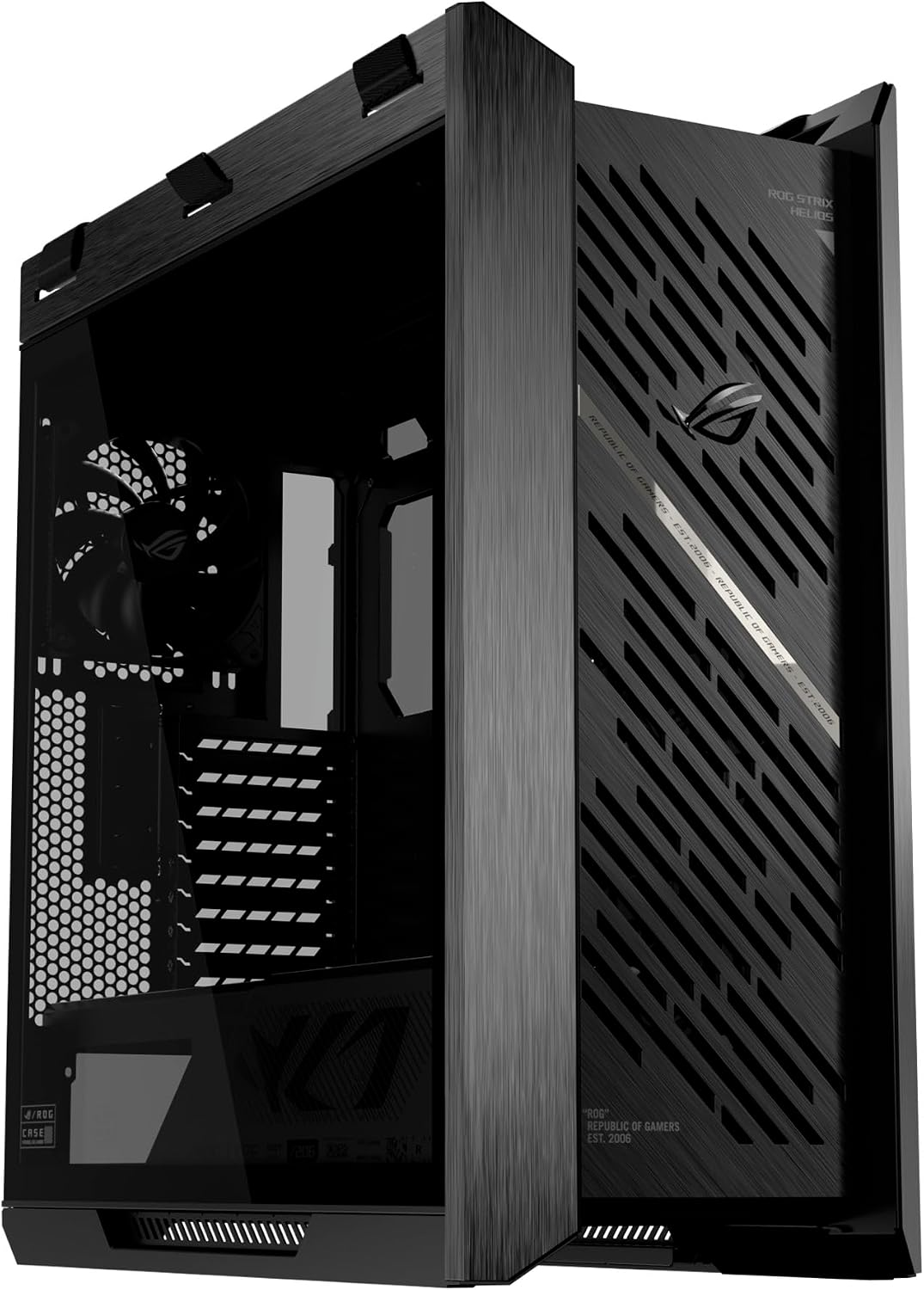 ASUS ROG Strix Helios II EATX mid-Tower Gaming PC case, with Dual Tempered Glass Side Panels, Support for Graphics Cards up to 450mm Long, Graphics Card Braces and Support for up to 420mm radiators