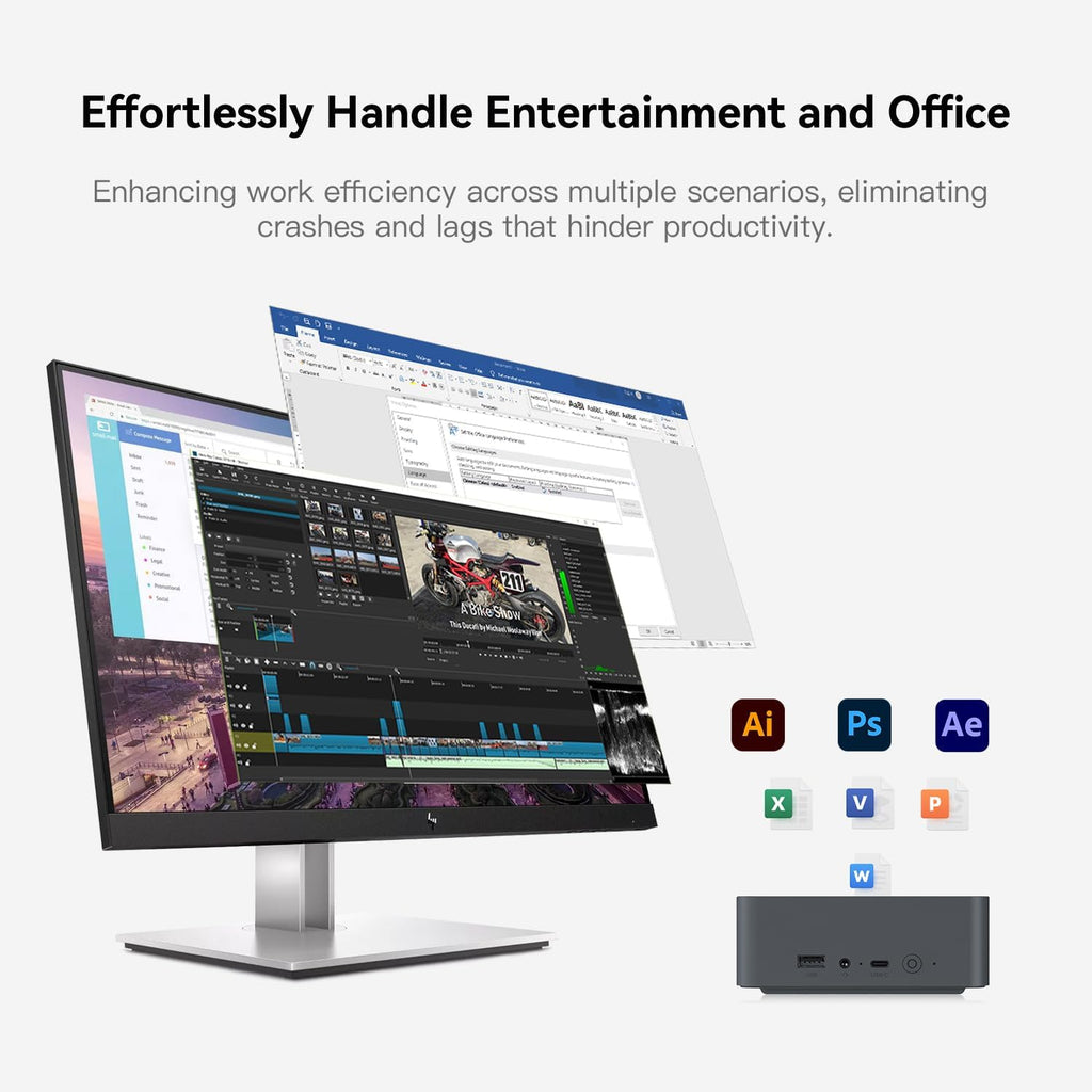 Beelink EQR5 Mini Pc, AMD Ryzen 5 5625U (6C/12T,up to 4.3 GHz),Mini Computers with 16GB DDR4 RAM 500GB M.2 2280 SSD, 4K Dual Display, Dual 1000Mbps LAN, USB3.2, WiFi 6, BT 5.2