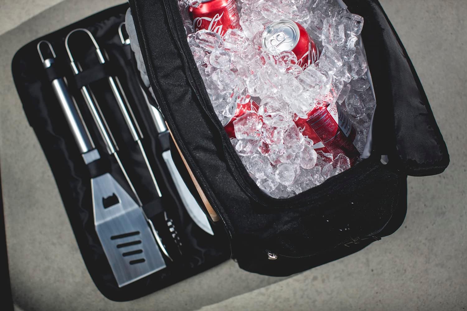 PICNIC TIME NCAA BBQ Kit Cooler Tote with Barbecue & Accessories