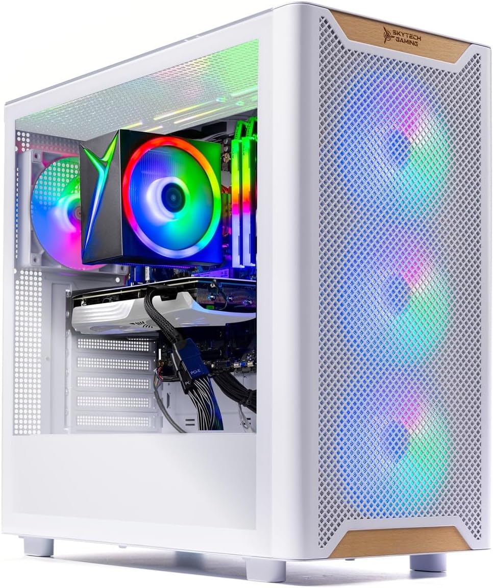 Skytech Gaming Chronos 3 Gaming PC, AMD Ryzen 7 7700 3.8GHz, AMD RX 9070XT 16GB, 2TB Gen4 NVMe SSD, 32GB DDR5 RAM 6000, 850W Gold ATX 3 PSU, Wi-Fi, Win 11, Desktop