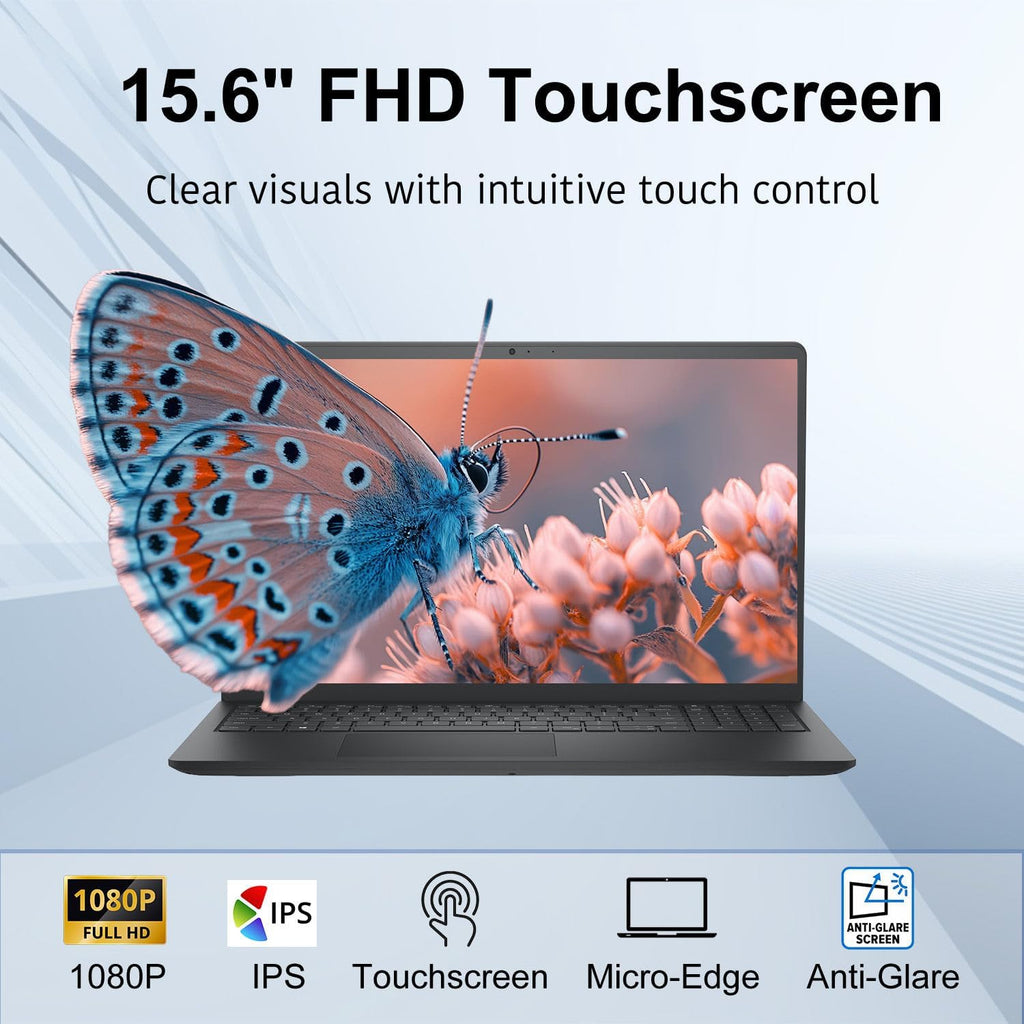 Dell Inspiron 15.6' FHD Touchscreen Laptop Computer | 13th Gen Intel Core i5 (Beat i7-1250U) | 16GB RAM | 2TB PCIe SSD | Long Battery | Copilot AI | FHD 1080p Webcam | WOWPC USB | Windows 11 Pro