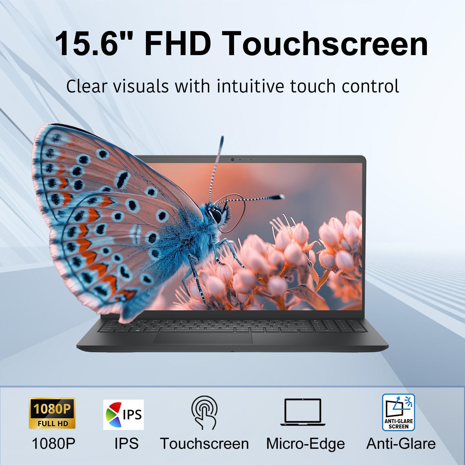 Dell Inspiron 15.6' FHD Touchscreen Laptop Computer | 13th Gen Intel Core i5 (Beat i7-1250U) | 64GB RAM | 2TB PCIe SSD | Long Battery | Copilot AI | FHD 1080p Webcam | WOWPC USB | Windows 11 Pro