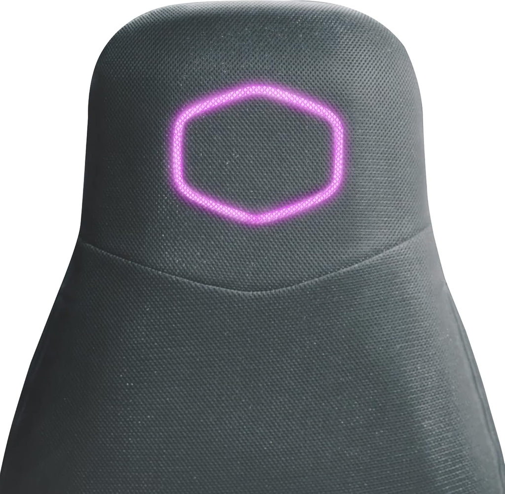 Cooler Master Synk X Lunar Gray Ergonomic Real-Time Tactile Immersion Chair, Retractable Leg Rest, All-in-one Controller, Breathable Fabric, Stable Rolling Base, Solid Structure (IXC-SX1-I-US1)