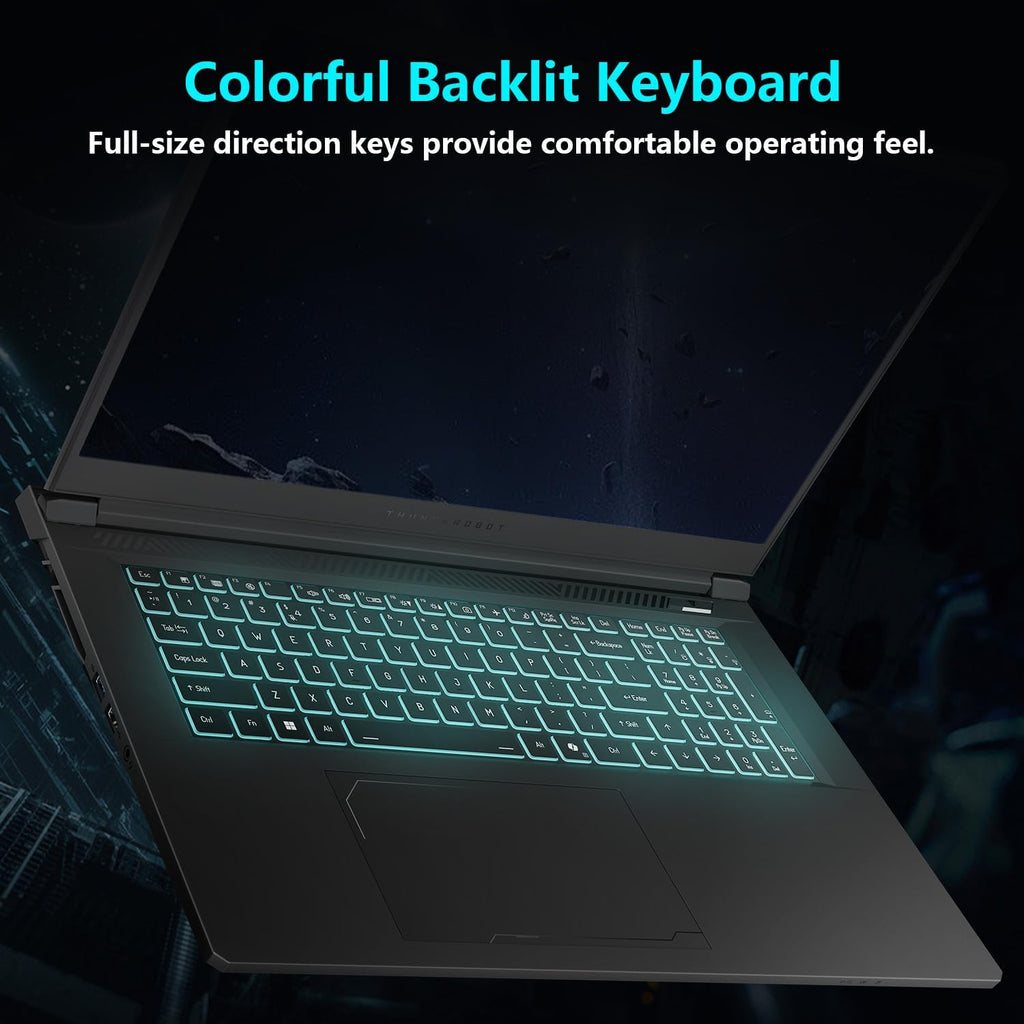 Thunderobot Storm 17 5070 Gaming Laptop, 17.3' QHD 165Hz 2K Display, Core i7-13620H, GeForce RTX 5070, 32GB DDR5 RAM, 1TB SSD, RGB Backlit Keyboard, HDMI, Wi-Fi 6, Win11 Home