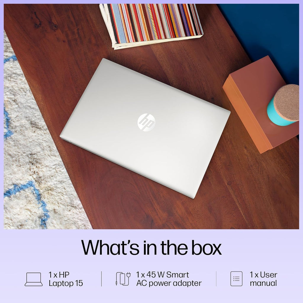 HP Essential Laptop Computer for Student Home Study, Office 365, Intel N100 (2026 Edition), 16GB RAM, 256GB SSD, Long Battery Life & Portable Design, 15.6' FHD, Type C RJ45 Cable, Windows 11 Home