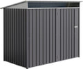 JY QAQA 6x4 FT Metal Outdoor Garden Storage Shed, Waterproof Metal Garden Sheds with Window and Lockable Door, Weather Resistant Steel Tool Storage House Shed for Patio,Lawn