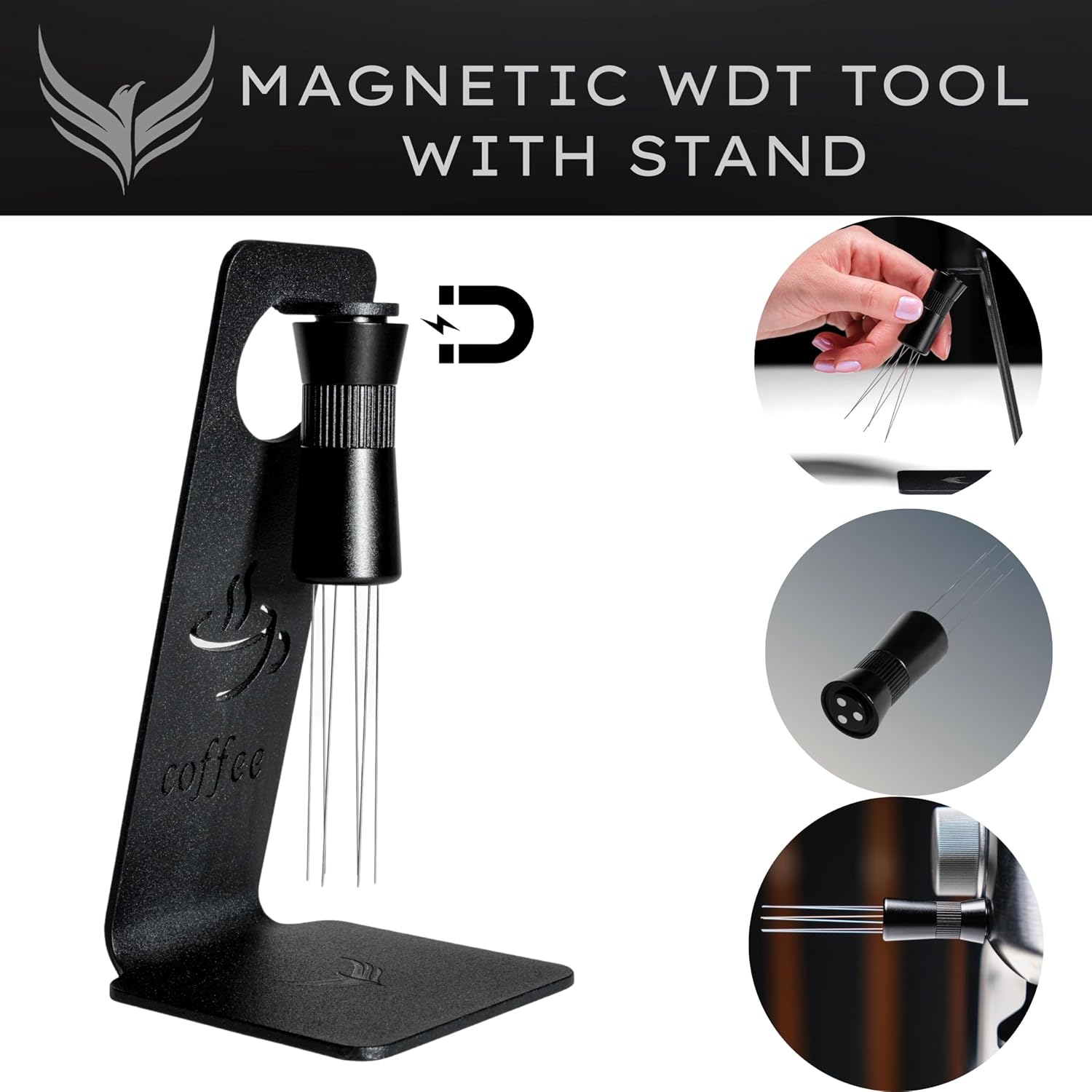 Breville Espresso Machine Accessories Kit 54mm Tamping Station WDT Tool Portafilter Funnel Calibrated Tamper Puck Screen and Distribution Tool