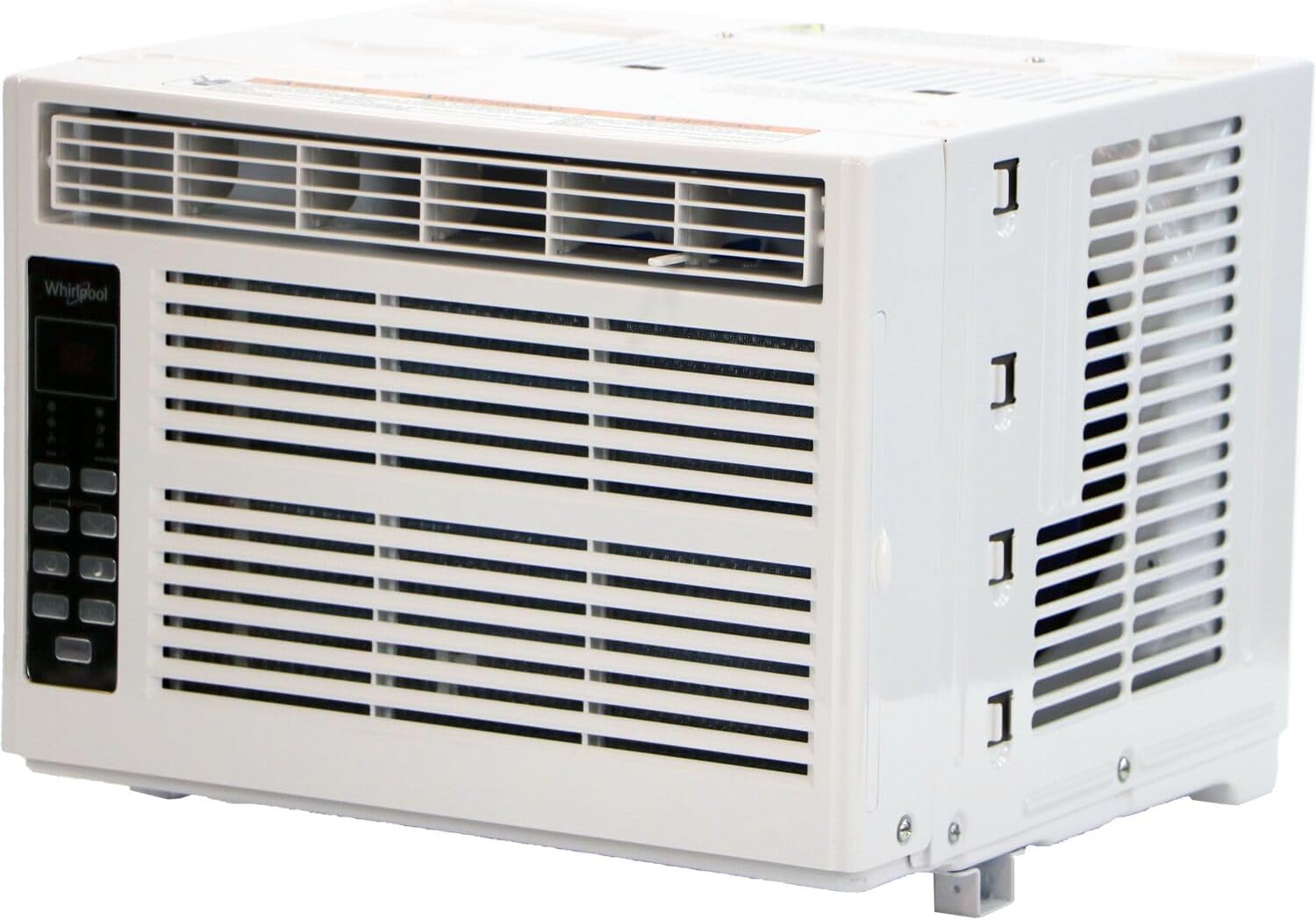Whirlpool 6,000 BTU Window Air Conditioner with Dehumidifier, 115V, Window AC for Rooms up to 250 Sq. Ft., Living Room, Bedroom, or Kitchen, with Remote Control, Digital Display, and 24H-Timer, White