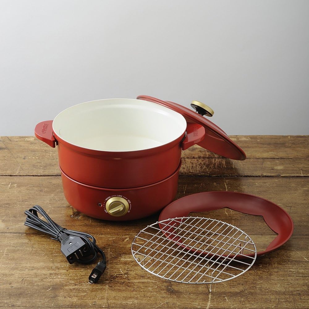 BRUNO Electric grill pot BOE029 (Red)