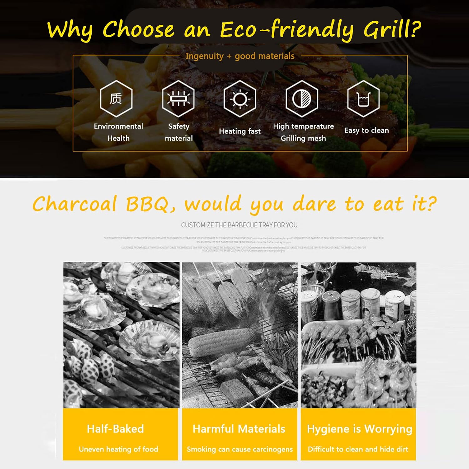 KnoRRs Electric Table Top Griddle, Electric Smokeless Portable BBQ Barbecue Grill Indoor Cooking Grill with Water Filled Drip Tray & Temperature Control, Kebab Grill, Safe Griddle for Indoor, (Jpx