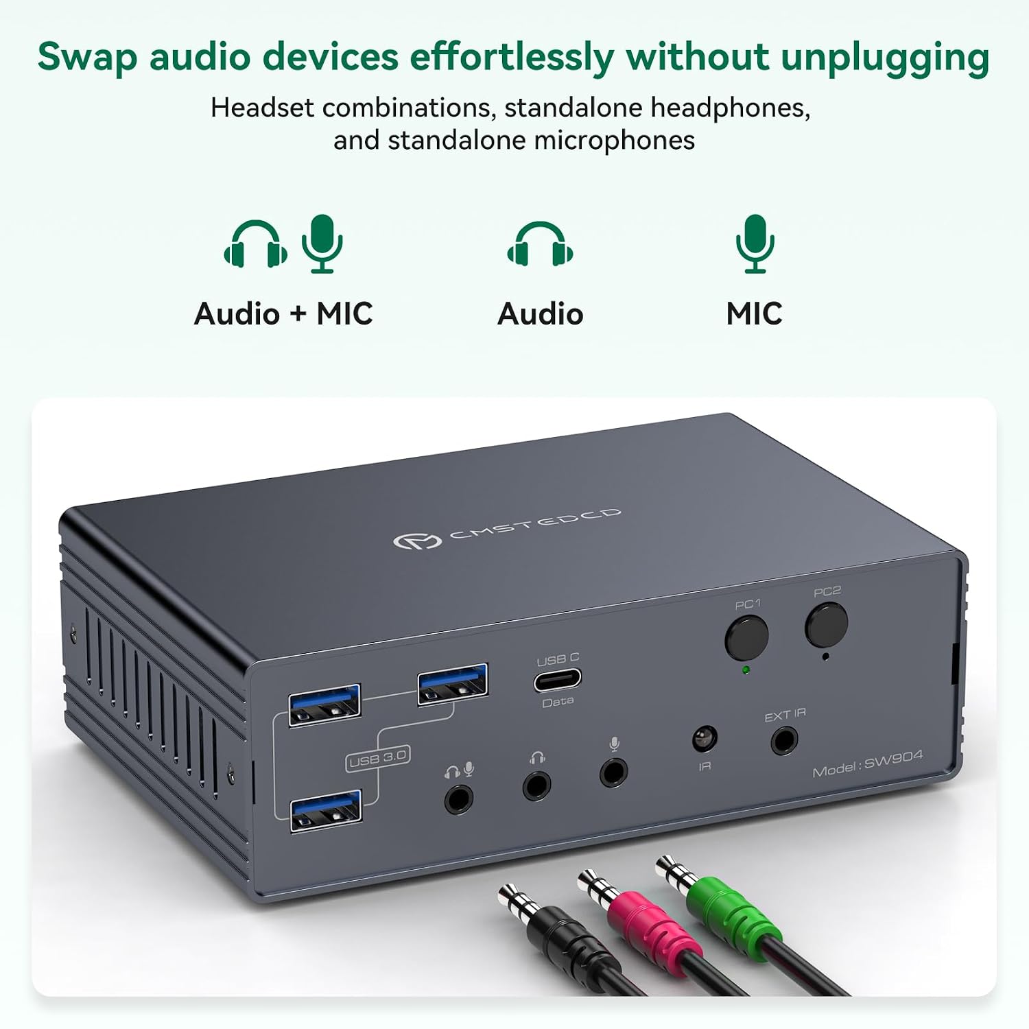 Thunderbolt 4 KVM Switch Docking Station for 3 Monitors 2 laptops/Macbooks Extended Triple 4K60Hz HDMI Display with Displaylink USB3.0/USB C, M1/M2/M3/M4 Mac/Windows/Chrome etc.with Audio and Ethernet