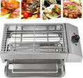 2600W Countertop Electric BBQ Grill, Commercial And Home Use Stainless Steel Barbecue Griddle Smokeless Cooking Oven for Indoor Outdoor Picnic 122° F To 572°F for Burgers Fish Steak