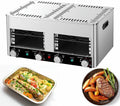 Electric Grill Indoor Broiler, Portable BBQ Table Top Steak Searer, Stainless Steel 1470℉ Small Camping Oven Steak Cooker Machine for Meat Burger Pizza,B-110V