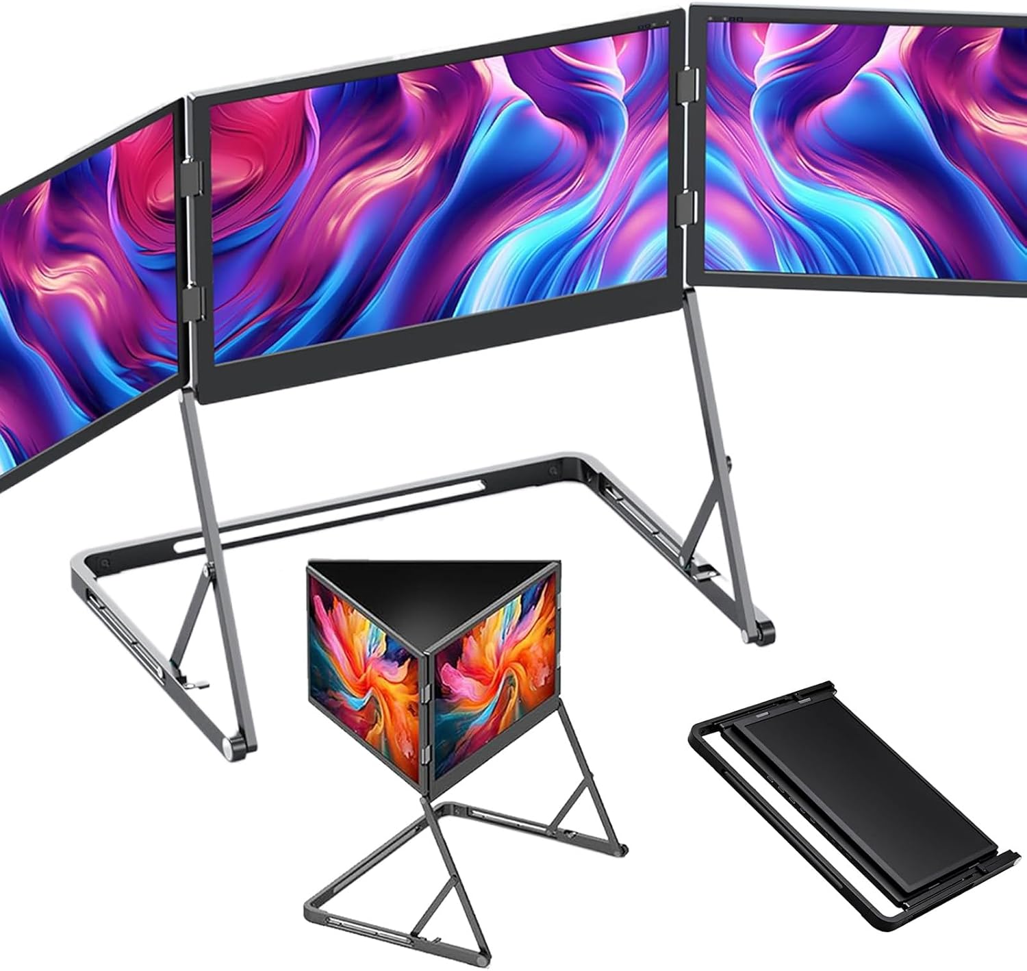15.6' Portable Monitor for Laptop - 1080P FHD Screen Extender with Kickstand, Compatible with MacOS, Windows, and Gaming Consoles - Ideal for Work & Play