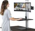 Victor Dual Monitor Electric Standing Desk Workstation, Height Adjustable Sit-Stand Converter with Dual Monitor Support, 28″ x 23″ Work Surface (DC450)