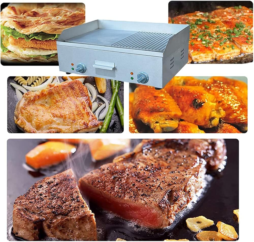 Commercial Table Type Electric Grill Oven, Table Top Baking Tray, and Iron Plate Braising Hand Grab Pancake Machine for Frying Beef Steak and Iron Plate Squid
