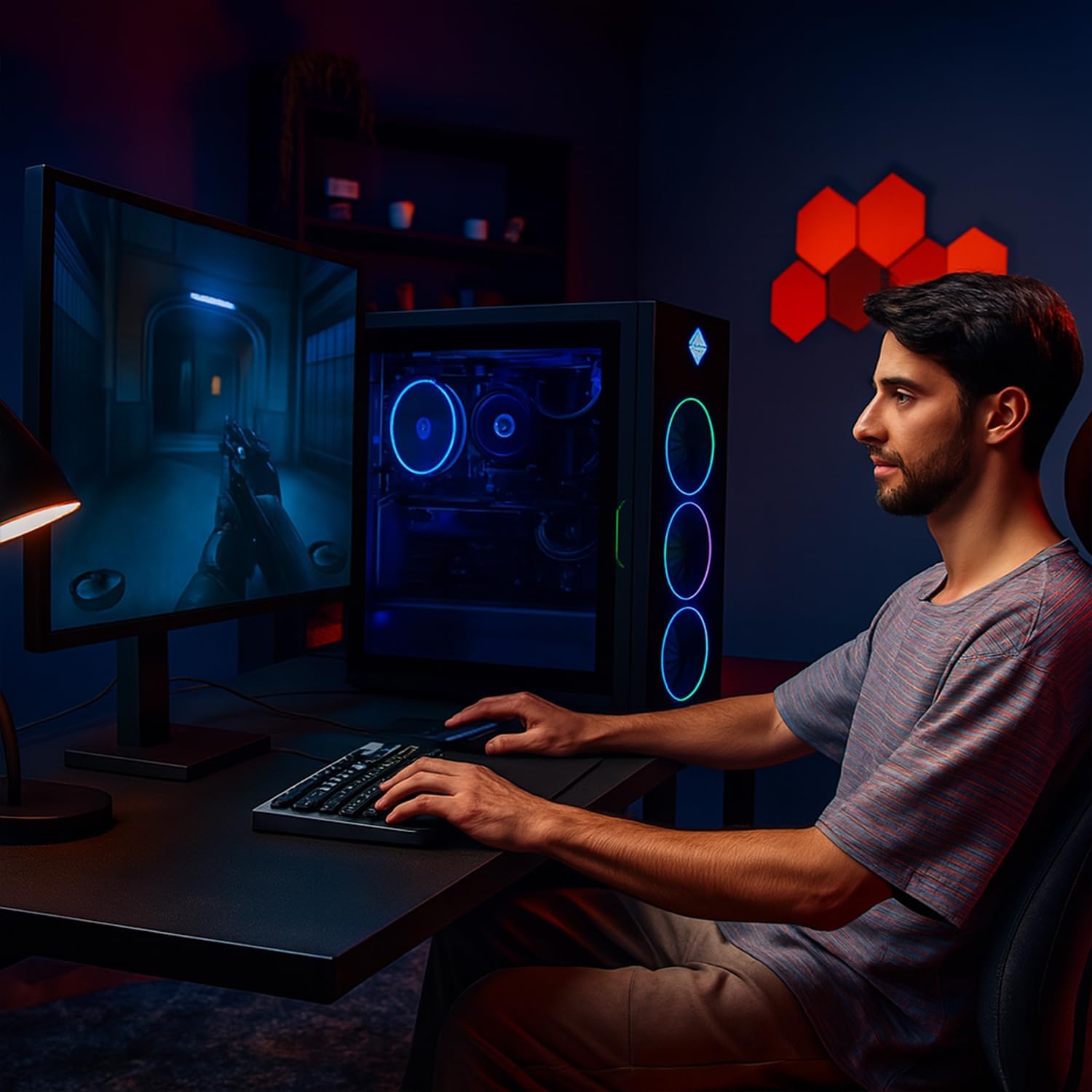 HP OMEN 45L GT22 RTX 5090 Gaming Desktop, Intel Ultra 9 285K, NVIDIA RTX 5090, 64GB DDR5 RAM, 4TB SSD, RGB Light Studio & Gaming Hub,Wi-Fi 6, W11H, Bundle with Lexar SL660 512GB Portable SSD