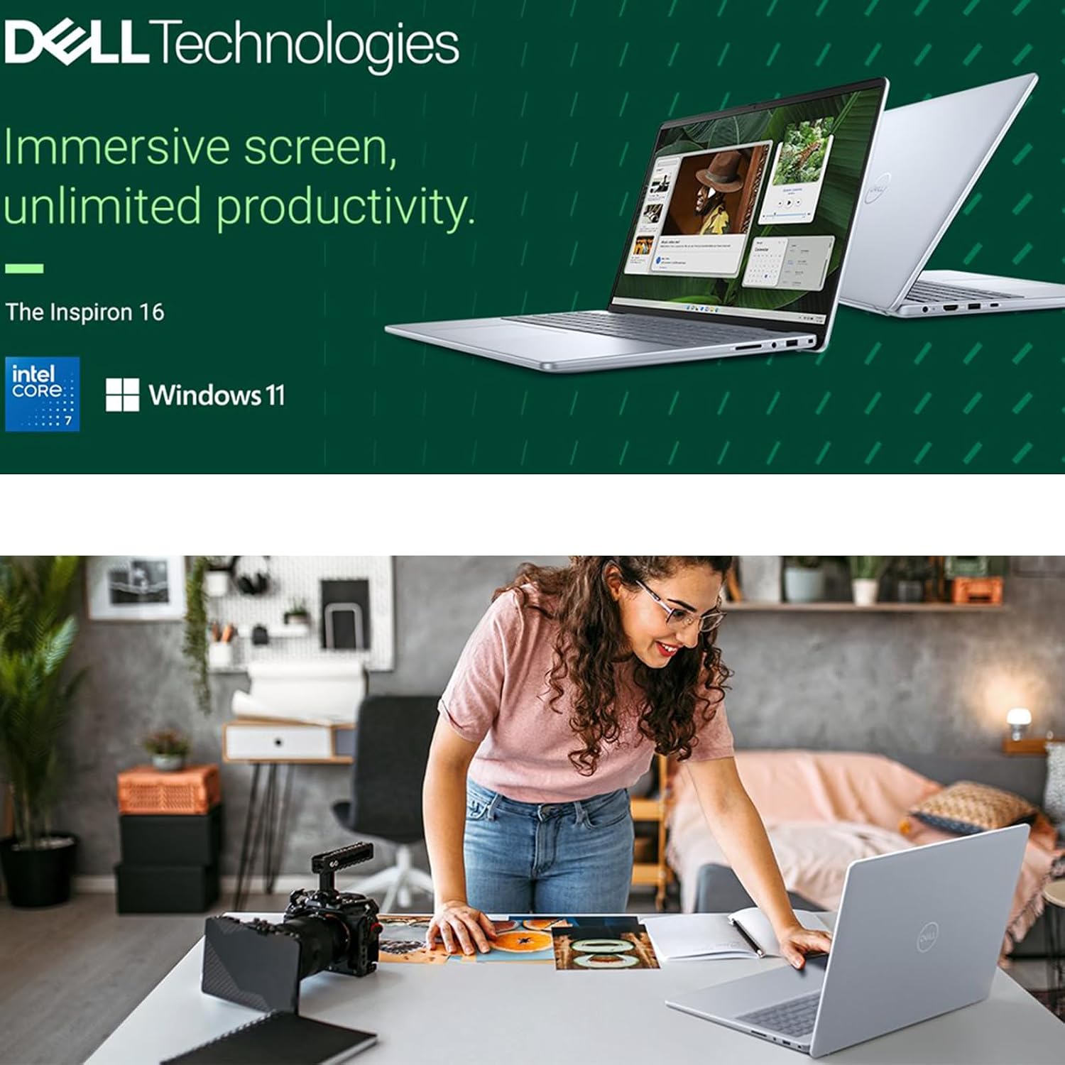 Dell Inspiron 16 Touchscreen Laptop, Intel 7-150U(Up to 5.4Ghz), 16' FHD+ 300-Nits WVA Display, Backlit Keyboard with Fingerprint Reader, Windows 11 Pro, 64GB RAM + 2TB SSD, w/Accessories