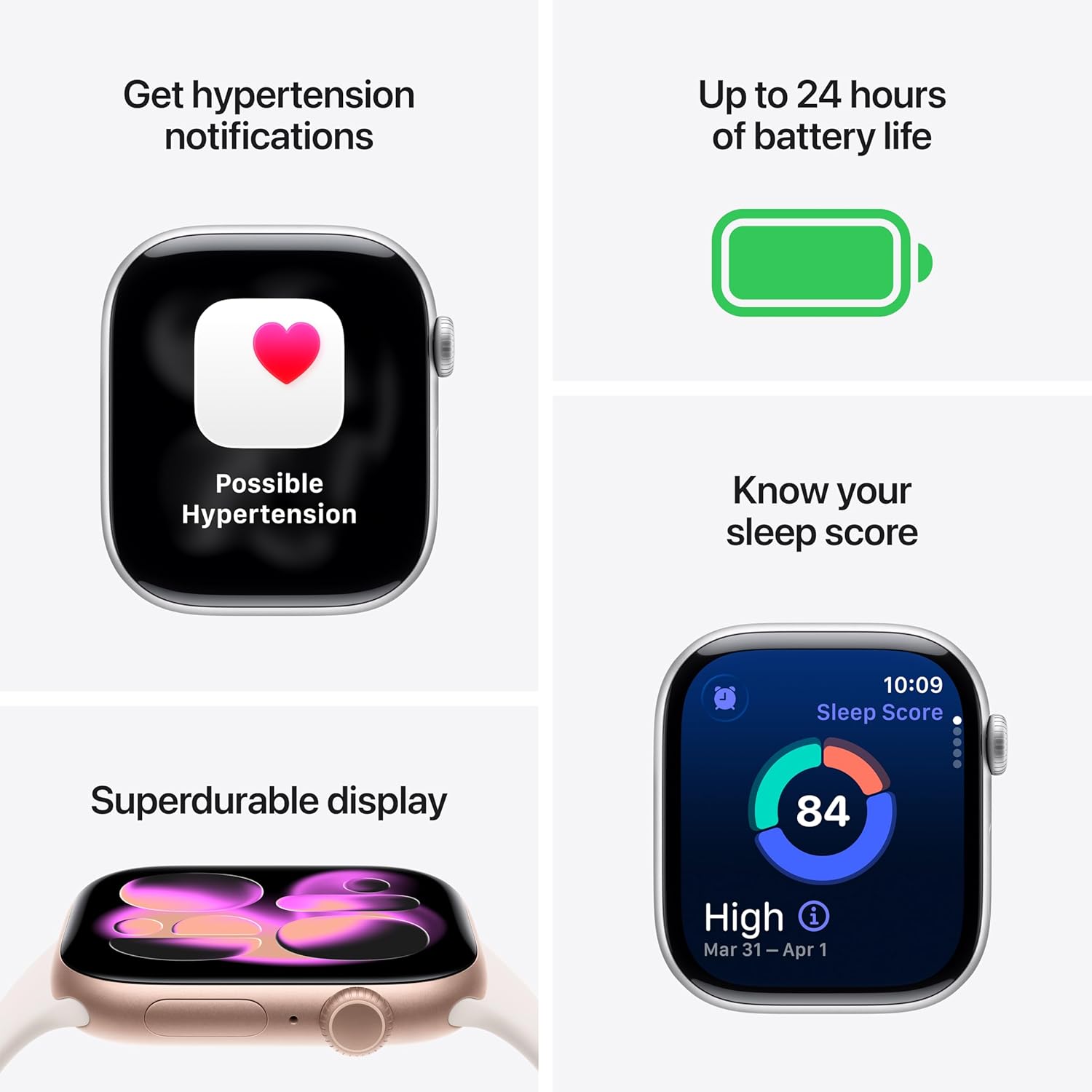 Apple Watch Series 11 [GPS 42mm] Smartwatch with Jet Black Aluminum Case with Black Sport Band - S/M. Sleep Score, Fitness Tracker, Health Monitoring, Always-On Display, Water Resistant