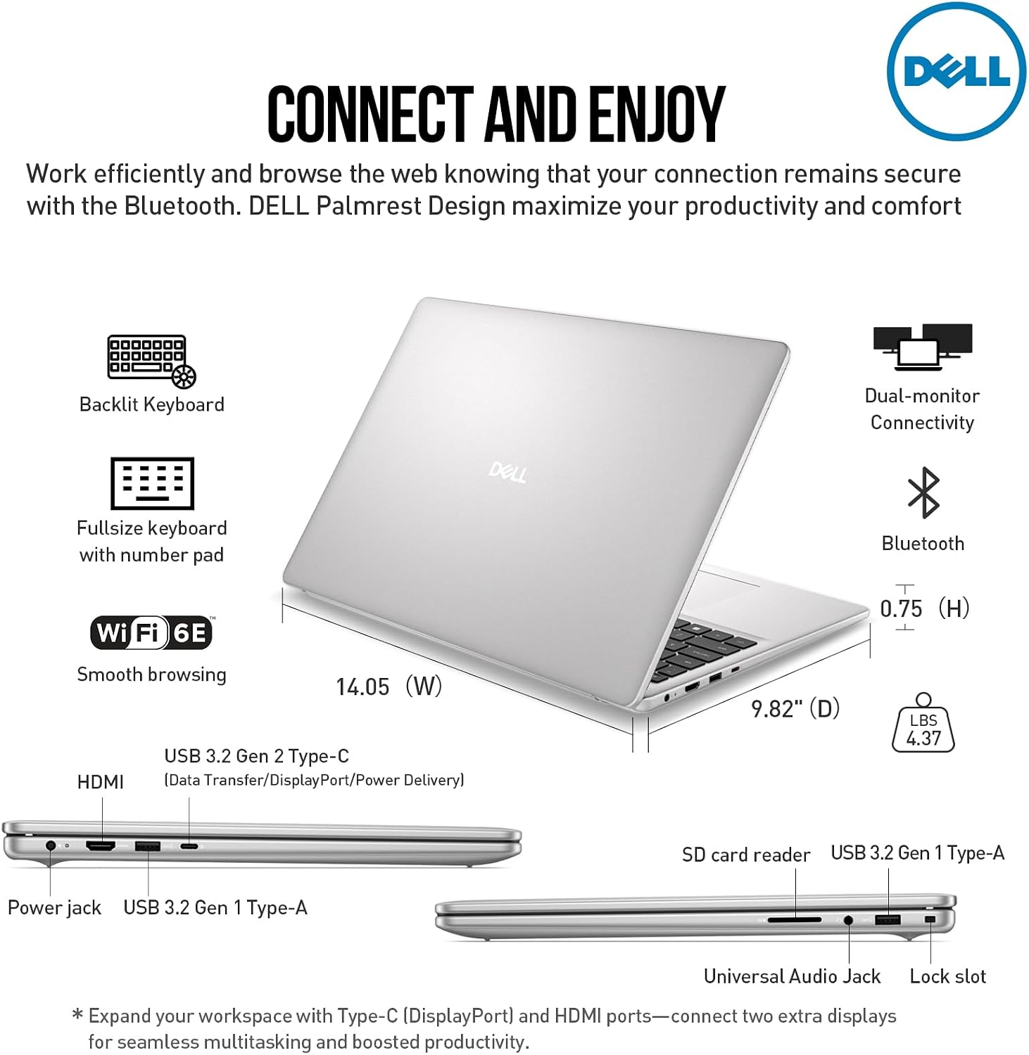Dell 2026 16 Touchscreen Laptop Computer, 16' FHD+ Touch Screen Business Laptop, Intel Core 5 (10-Cores, Beat i7-1355U), 16GB DDR5 1TB SSD, Windows 11 Pro, Backlit Keyboard, Wi-Fi 6E, Copilot Key
