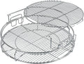 5 Piece Replacement Kit for Big Green Egg XL, Rack for Eggspander 5 Piece Kit Conveggtor Basket 304 Stainless Steel Grill Stack Rack with Removable Cooking System Expander Rack