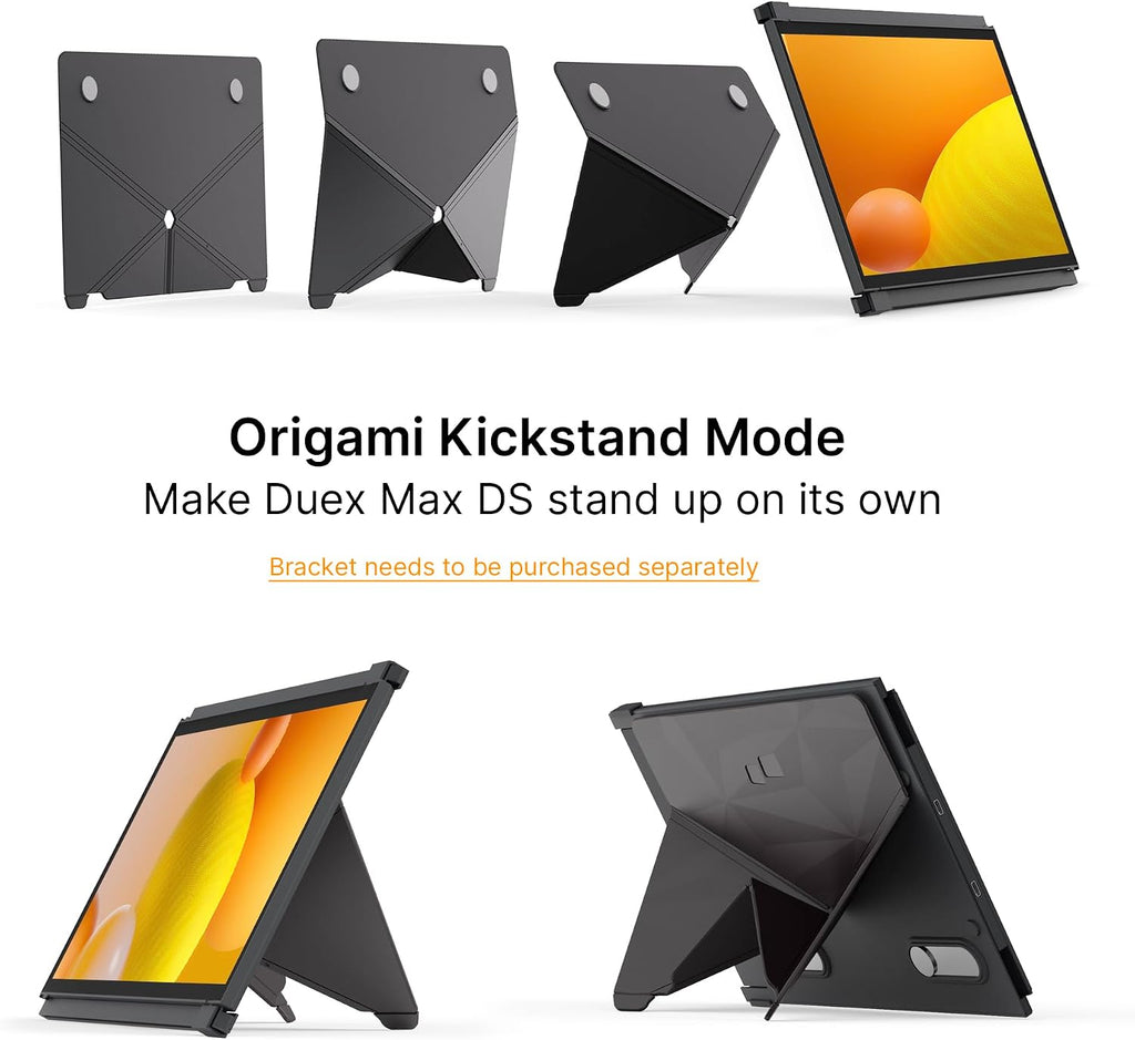 Duex Max DS Portable Monitor - New Mobile Pixels 14.1' Laptop Screen Extender, FHD 1080P Travel Monitor, USB C/USB A/HDMI Plug and Play Laptop Monitior for Windows/Mac/Android/Switch