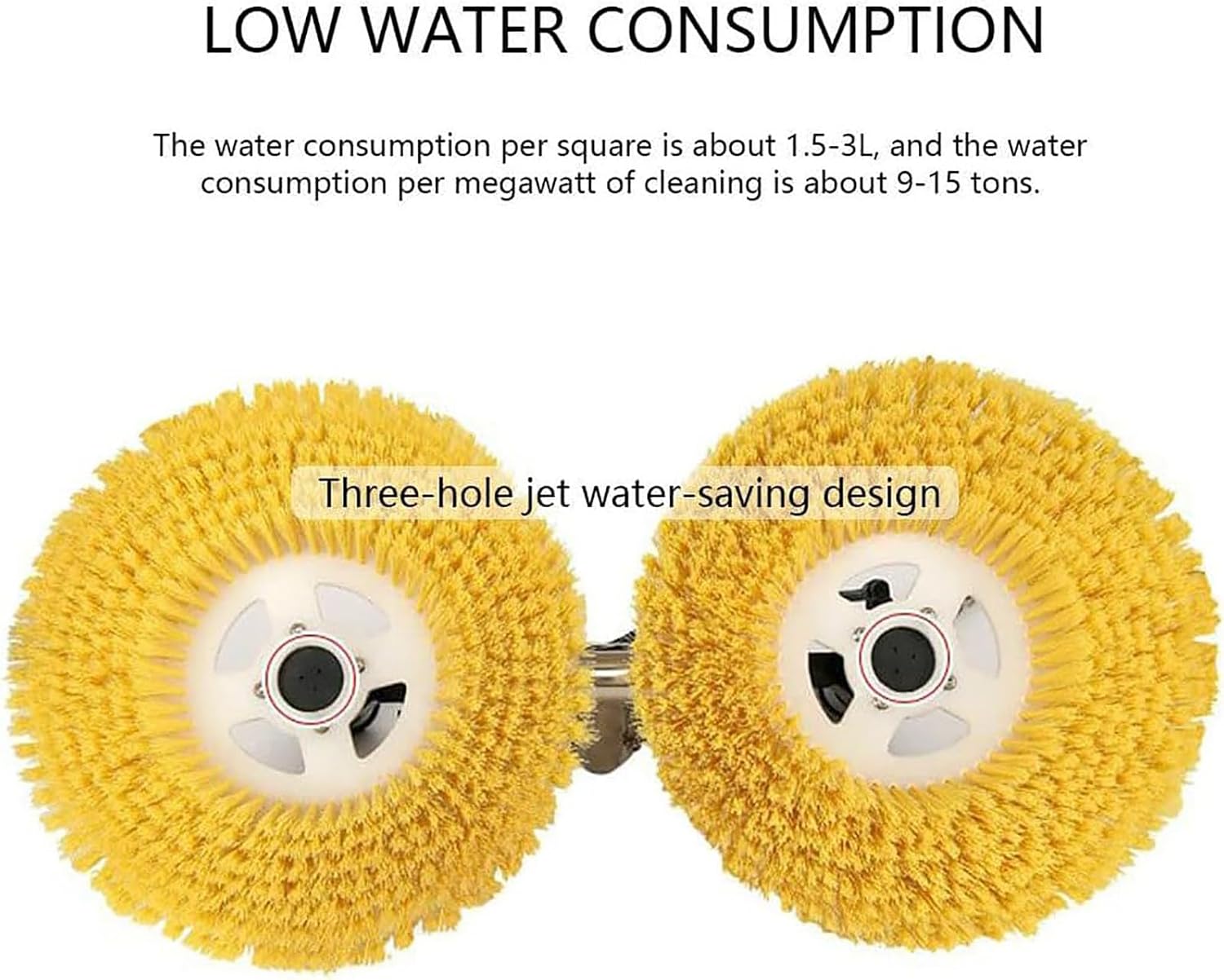 Double Head Solar Panel Cleaning Brush (3.5M / 5.5M / 7.5M), Adjustable Length, Double Brush Head (Rotating), Battery Life: 4-8 Hours, Water Supply Rod Electric Rotating Brush,5.5m