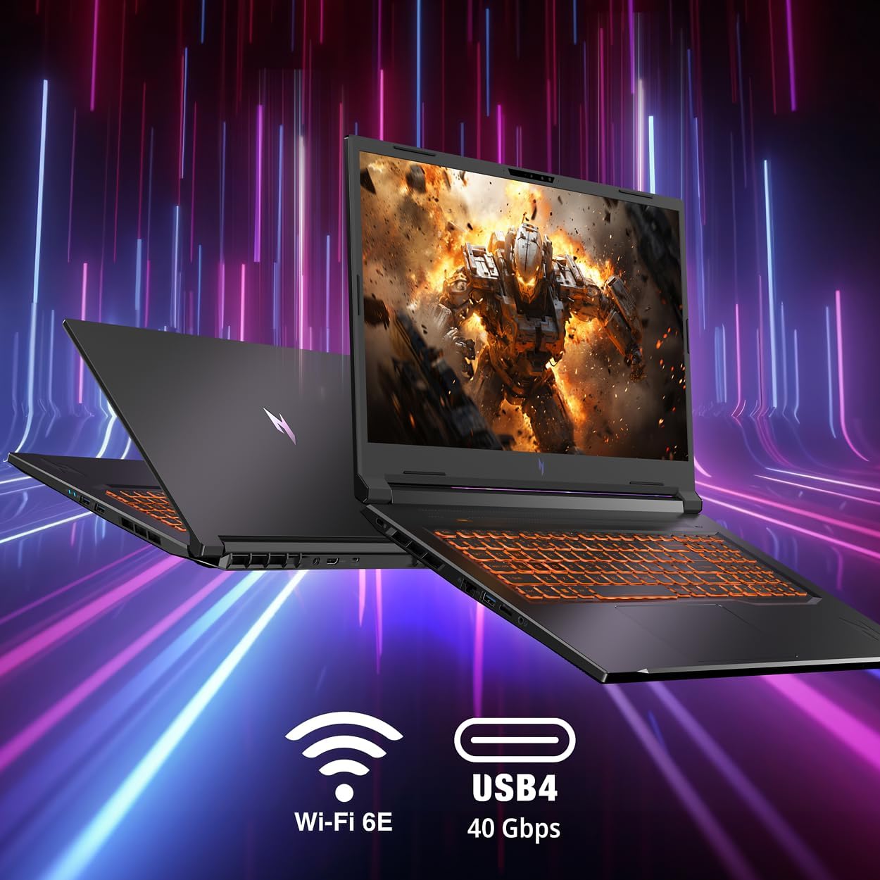 Acer Nitro V 17 AI Gaming Laptop | AMD Ryzen 7 260 Processor | NVIDIA GeForce RTX 5070 Laptop GPU (798 AI Tops) | 17.3' FHD IPS 144Hz Display | 32GB DDR5 | 1TB Gen 4 SSD | Wi-Fi 6E | ANV17-41-R75F