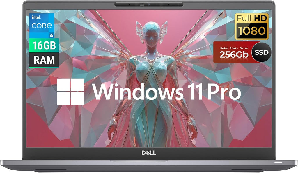 Dell Latitude 7400 14' FHD Business Laptop Computer, Intel Quad Core i5-8365U Notebook PC, 16GB DDR4 RAM, 256GB SSD, Backlit Keyboard, HDMI, Webcam, Windows11 Pro, Sliver (Renewed)