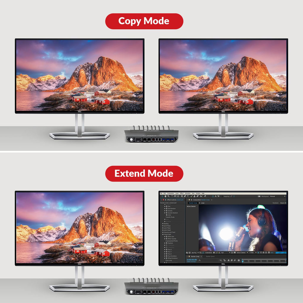 AV Access 8K KVM Switch 2 Monitors 2 Computers DisplayPort 8K@60Hz 4K@165hz/144hz, DP KVM Switch Dual Monitors with USB 3.0 Ports, Audio, Fast Hotkey or IR Remote Switch, with 6 DP Cables
